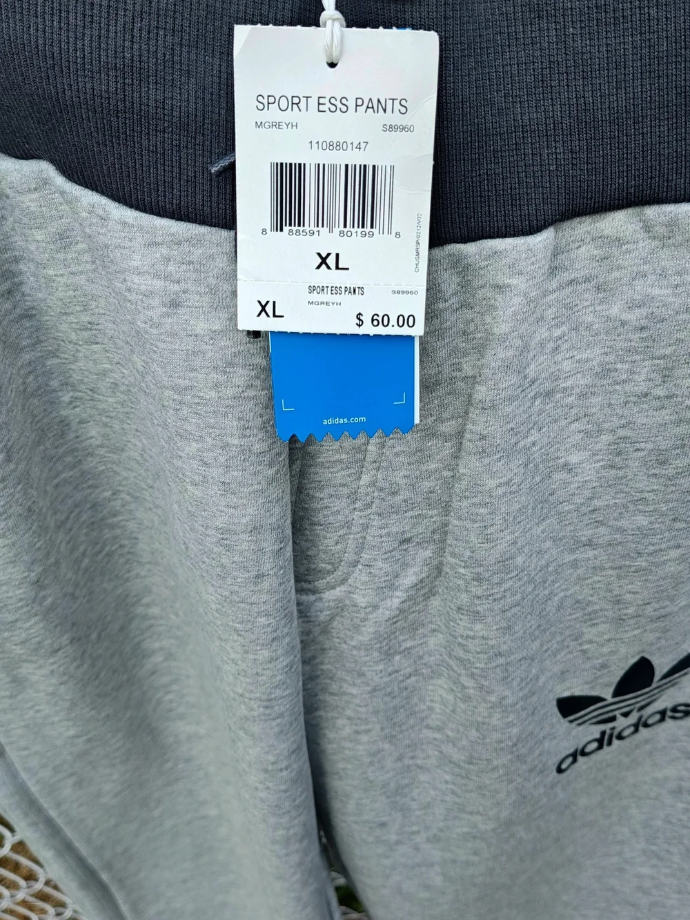 Adidas Men's Gray Jogger Sweatpants Size XL Essential Premium